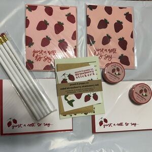 Peach & Poppy Co. Strawberry Pink Stationery Set